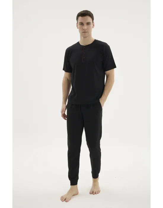 ieg™  KKT-26155 Erkek Midi Yaka Pijama Takımı