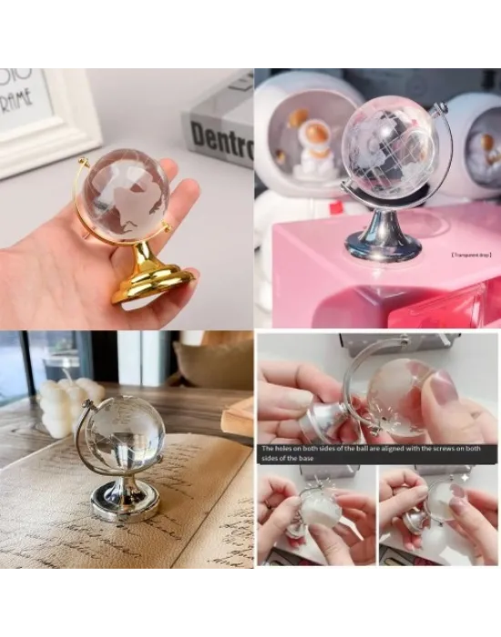 Kristal Büyük Boy Cam Dünya Küresi