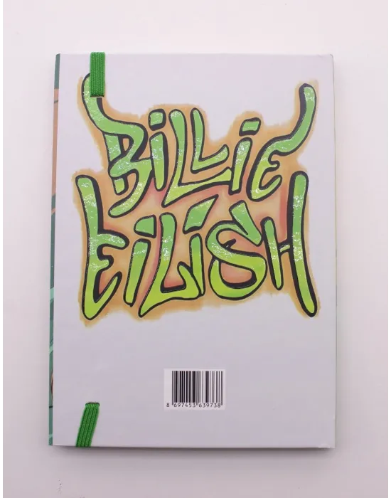 Lastikli Çizgisiz Sert Kapak Bellie Eilish Defter