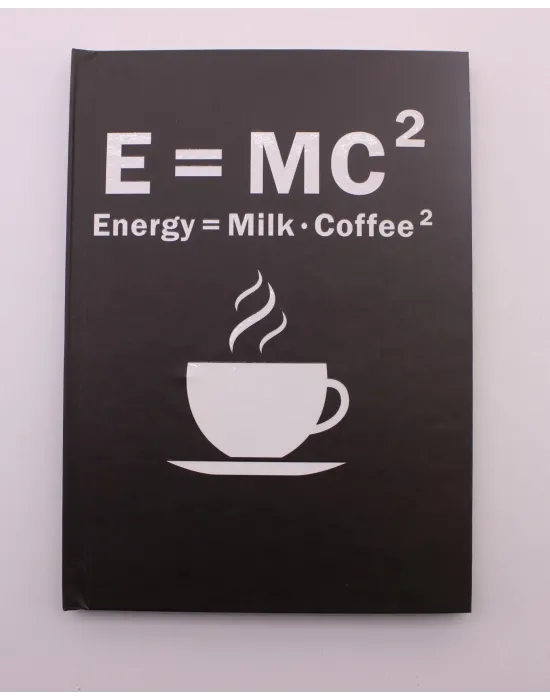 Lastikli Çizgisiz Sert Kapak Emc2 Defter