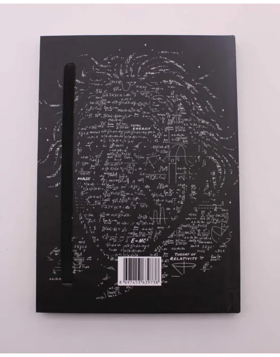Lastikli Çizgisiz Sert Kapak Emc2 Defter