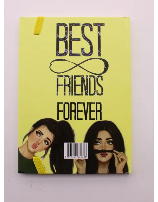 Lastikli Noktalı Sert Kapak Best Friend Defter