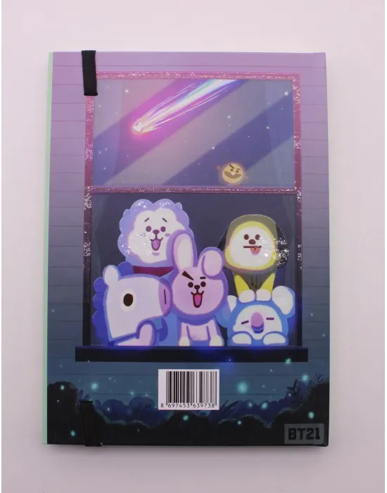Lastikli Noktalı Sert Kapak BTS Defter