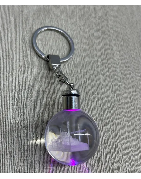 Ledli Sultanahmet Tasarımı Kristal Anahtarlık