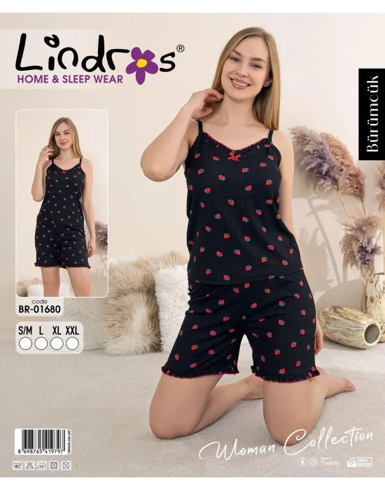 ieg™ Lindros BR-01680 Kadın İp Askılı Bürümcük Şortlu Takım