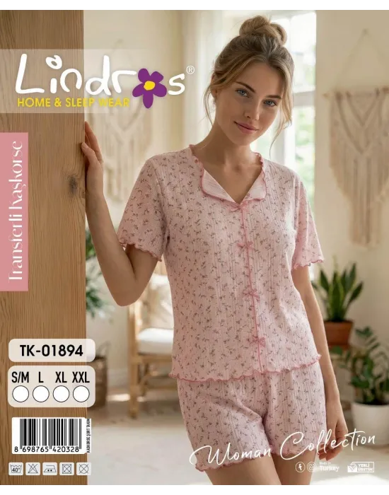 ieg™ Lindros TK-01894 Kadın Kaşkorse Kısa Kol Şort Takım