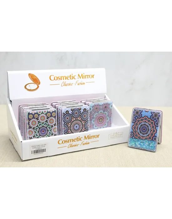 Mandala Desenli Hareketli Sulu El Aynası - Model 1