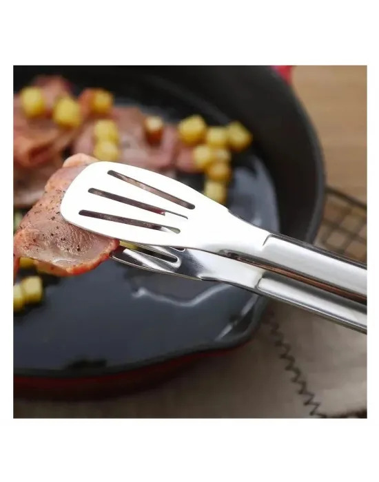 ieg™ Maşa Paslanmaz Barbekü Maşası - 25 Cm Mutfak Ekmek Maşası