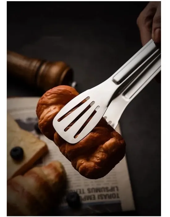 ieg™ Maşa Paslanmaz Barbekü Maşası - 25 Cm Mutfak Ekmek Maşası