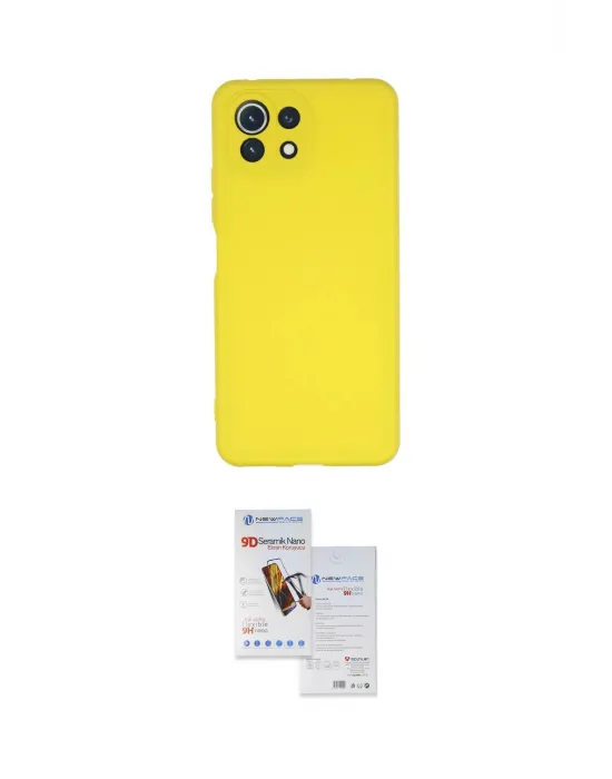 ieg™ Mİ 11 Lite Kılıf Ahenk Serisi - Siyah Seramik Nano Ekran Koruyucu