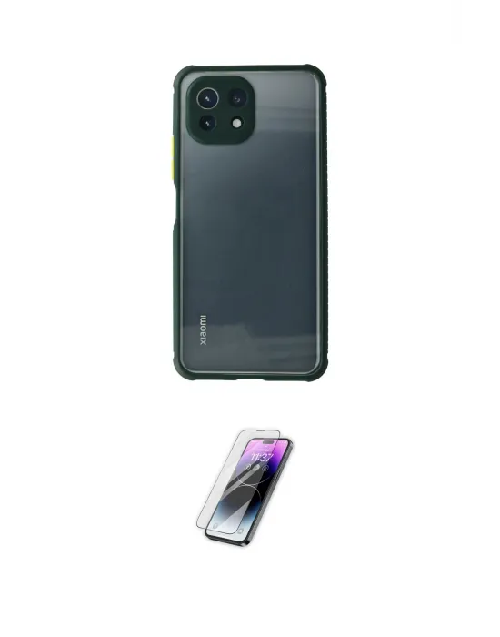 ieg™ Mİ 11 Lite Kılıf Nova Asil Özel Seri - Şeffaf Pasifik Cam Ekran Koruyucu