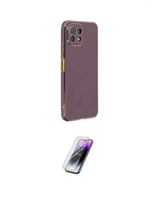 ieg™ Mİ 11 Lite Kılıf Yankı Serisi - Şeffaf Pasifik Cam Ekran Koruyucu
