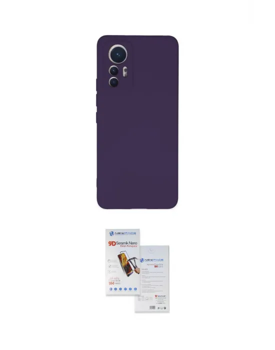 ieg™ Mi 12 Lite Kılıf Ahenk Serisi - Siyah Seramik Nano Ekran Koruyucu