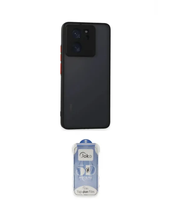 ieg™ Mi 13T Pro Kılıf Ahenk Çizgi Serisi - Siyah Joko Magic 5D Cam