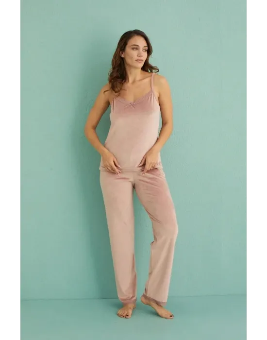 ieg™ Mihra 13402 Kadın Kadife 3Lü Pijama Takımı