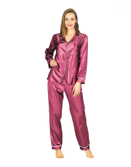 ieg™ Mor Saten Pijama Takımı - 1613
