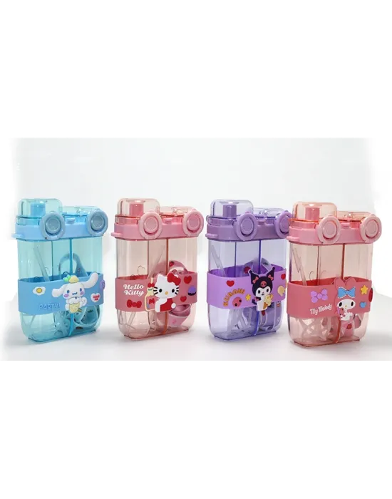 My Melody Çift Bölmeli Pipetli Suluk