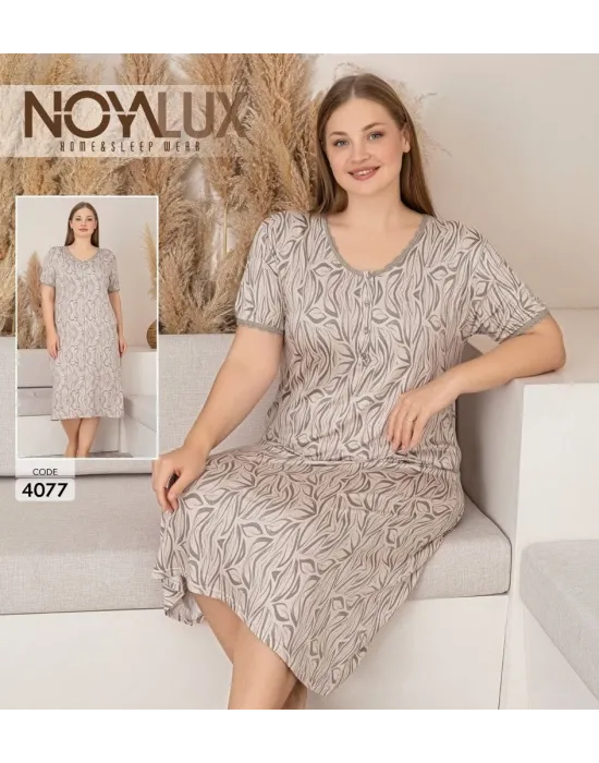 ieg™ Noyalux 4077 Kadın Battal Kısa Kol Elbise Gecelik