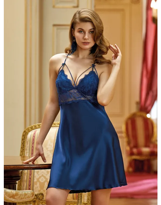 ieg™ Nurteks 5428 Battal Kısa Saten Gecelik