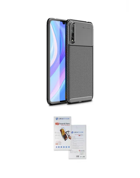 ieg™ P Smart S Kılıf Eksen Form Prime - Siyah Seramik Nano Ekran Koruyucu