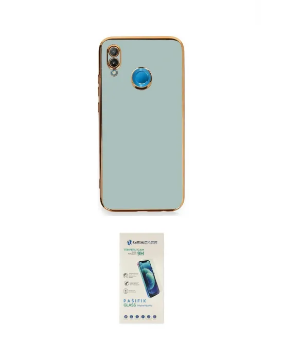 ieg™ P20 Lite Kılıf Yankı Serisi - Şeffaf Pasifik Cam Ekran Koruyucu