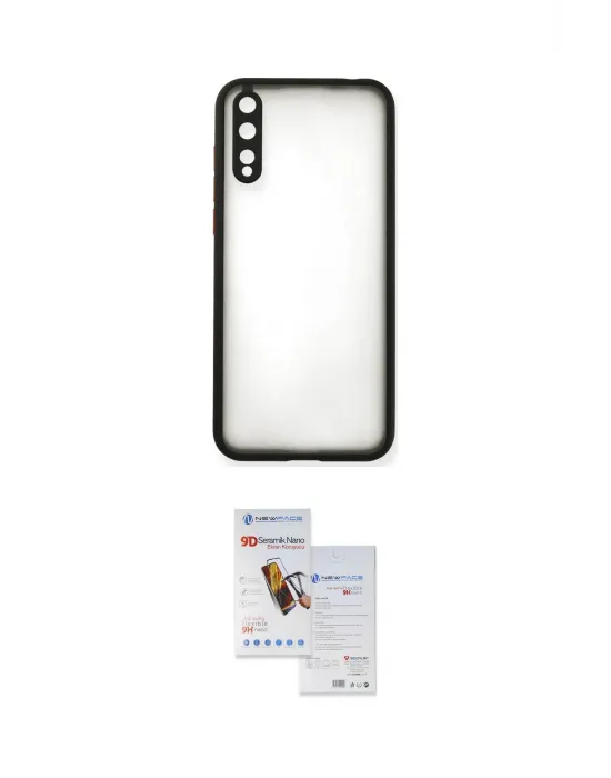 ieg™ P40 Lite E Kılıf Ahenk Çizgi Serisi - Siyah Seramik Nano Ekran Koruyucu