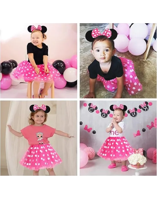 Pembe Fiyonklu Minnie Mouse Tacı