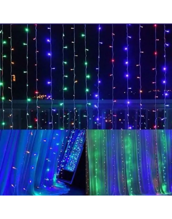 ieg™ Perde Led  240 Ledli 8 Fonksiyonlu Dekor Lambası Rgb