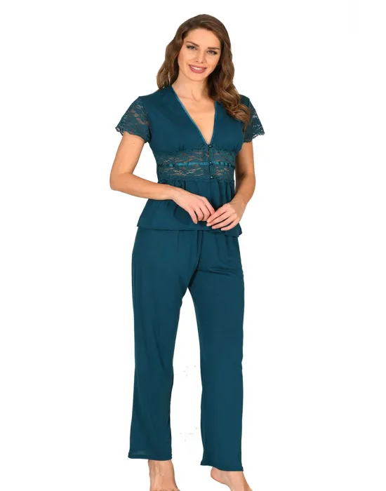 ieg™ Petrol Yeşili Penye Pijama Takımı - 1633