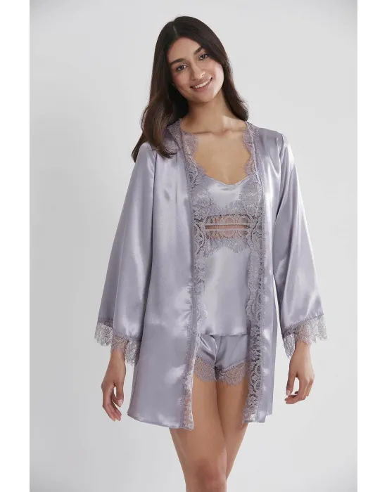 ieg™ Pierre Cardin 2490 Bayan Sabahlıklı Saten Şort Takım