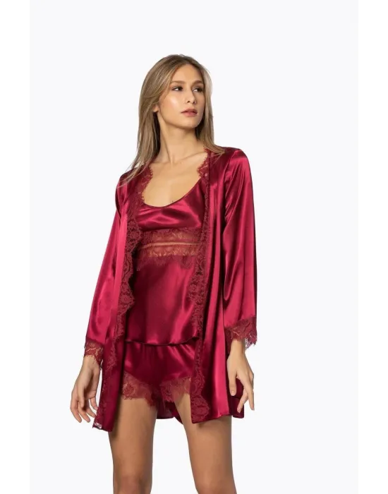 ieg™ Pierre Cardin 2490 Bayan Sabahlıklı Saten Şort Takım