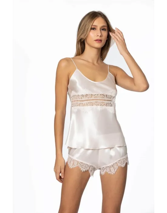 ieg™ Pierre Cardin 2490 Bayan Sabahlıklı Saten Şort Takım