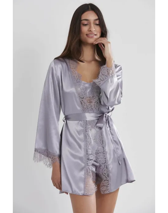 ieg™ Pierre Cardin 2490 Bayan Sabahlıklı Saten Şort Takım