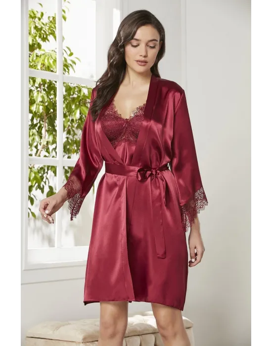 ieg™ Pierre Cardin 6040 Kısa Gecelikli 6lı İpek Set