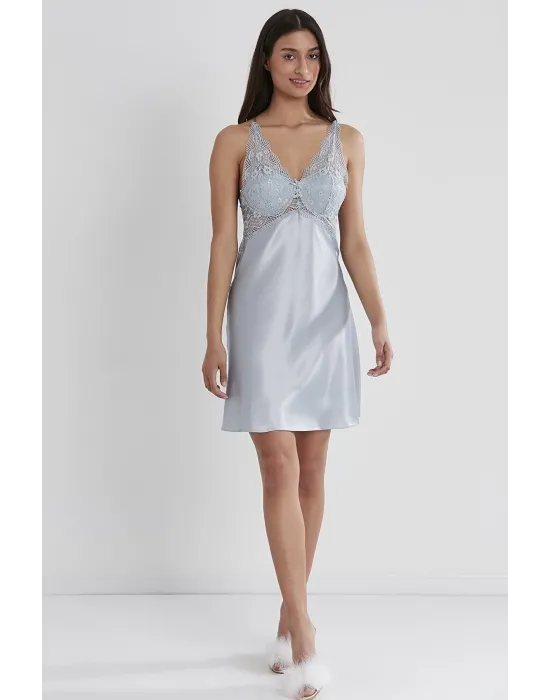 ieg™ Pierre Cardin 605 Bayan Saten Dantelli Gecelik