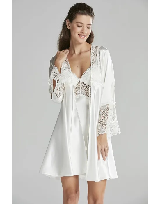 ieg™ Pierre Cardin 6625 Kısa Gecelikli 6lı İpek Set