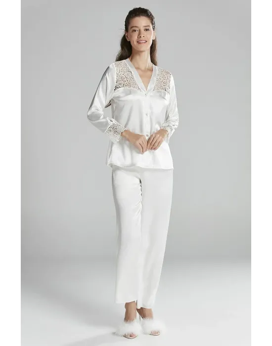 ieg™ Pierre Cardin 6625 Kısa Gecelikli 6lı İpek Set