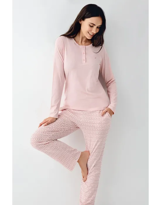 ieg™ Pierre Cardin 9080-S Kadın Uzun Kol Pijama Takım
