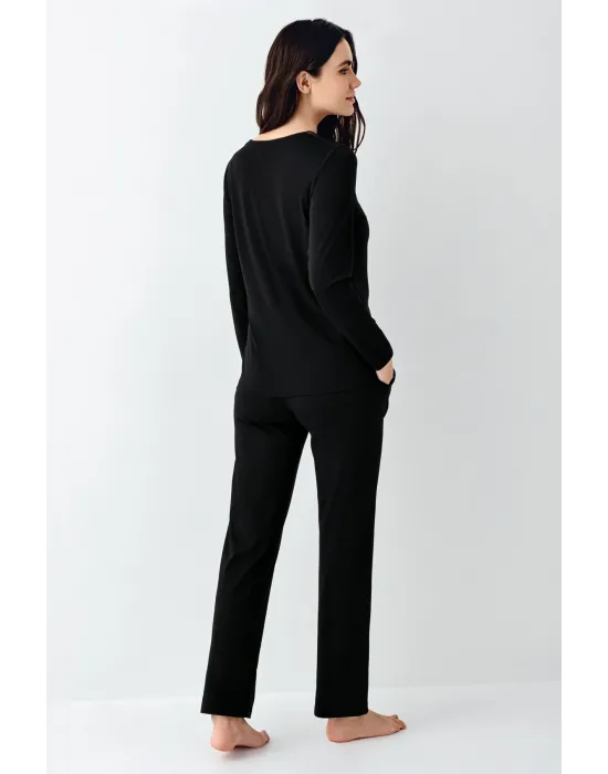 ieg™ Pierre Cardin 9116-S Kadın Önü Düğmeli  Pijama Takımı