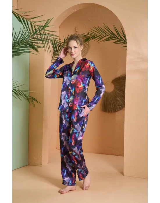 ieg™ PJS 27079 Kadın Düğmeli Pijama Takımı