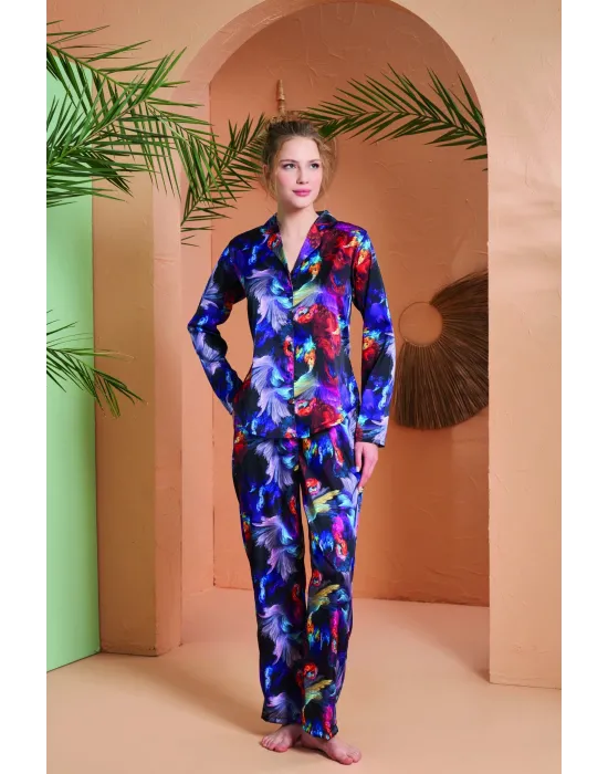 ieg™ PJS 27079 Kadın Düğmeli Pijama Takımı