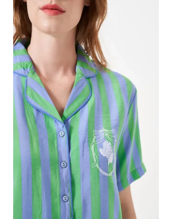 ieg™ PJS 29043 Kadın Düğmeli Pijama Takımı