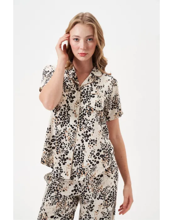 ieg™ PJS 29049 Kadın Düğmeli Pijama Takım