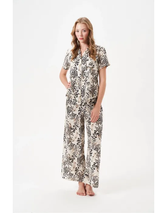 ieg™ PJS 29049 Kadın Düğmeli Pijama Takım