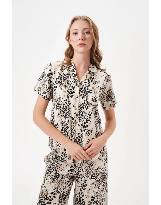 ieg™ PJS 29049 Kadın Düğmeli Pijama Takım