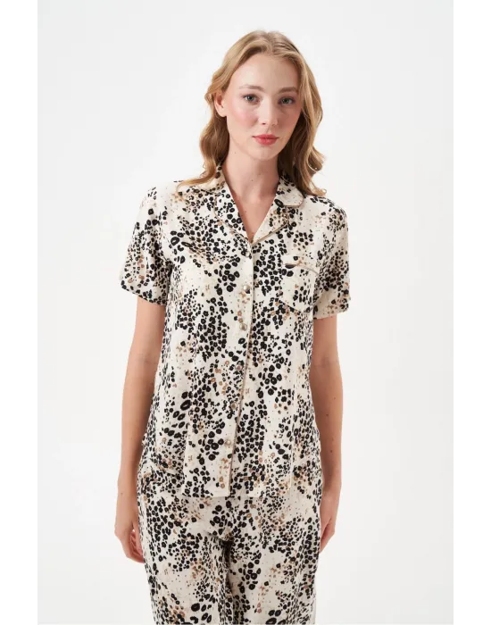 ieg™ PJS 29049 Kadın Düğmeli Pijama Takım
