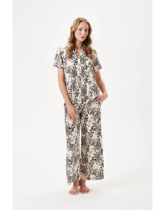 ieg™ PJS 29049 Kadın Düğmeli Pijama Takım