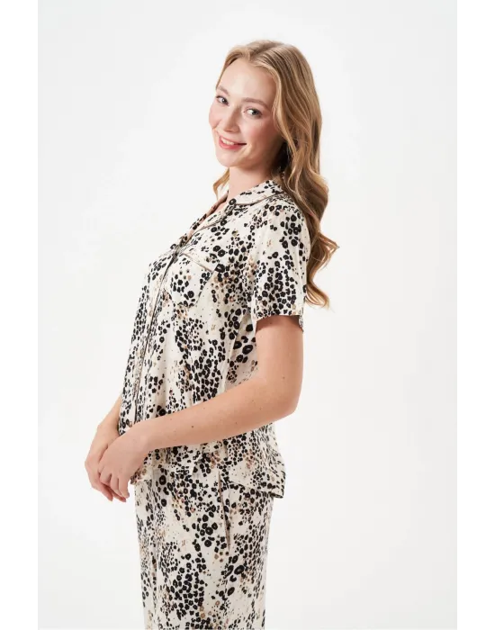ieg™ PJS 29049 Kadın Düğmeli Pijama Takım
