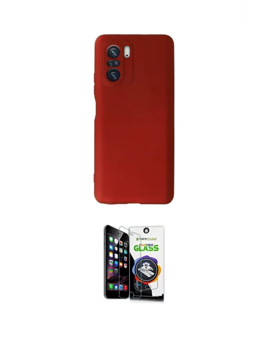 ieg™ Poco F3 Kılıf Kozmos Yansıma Özel Seri - Şeffaf Temperli Cam Ekran Koruyucu