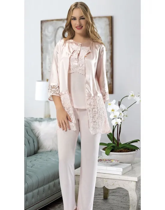 ieg™ Pudra Penye Pijama Takımı - 1417